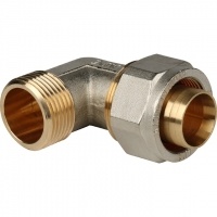 Угольник-переходник с наружной резьбой 1"x32 STOUT для металлопластиковых труб винтовой