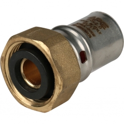 Соединение 20мм х 3/4"накидная гайка Stout пресс, для металлопластиковых труб