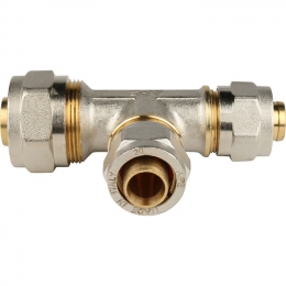 Тройник переходной 26х20х20 STOUT для металлопластиковых труб винтовой