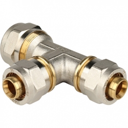 Тройник переходной 26х20х20 STOUT для металлопластиковых труб винтовой