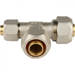 Тройник переходной 26х26х20 STOUT для металлопластиковых труб винтовой