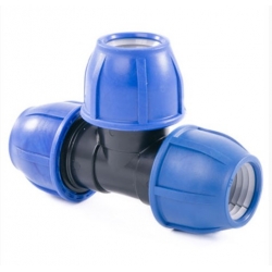 Тройник 110мм х 110мм х 110мм RTP компрессионный для ПНД труб