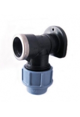 Отвод 20мм х 1/2"вр 90º Unidelta компрессионный для ПНД труб, настенный