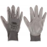 Перчатки трикотажные с ПУ покрытием для точных работ