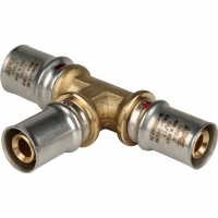 Тройник 20мм х 16мм х 16мм Stout пресс, для металлопластиковых труб