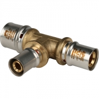 Тройник 26мм х 16мм х 20мм Stout пресс, для металлопластиковых труб