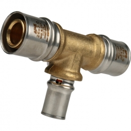 Тройник 26мм х 16мм х 26мм Stout пресс, для металлопластиковых труб