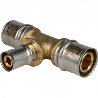 Тройник 26мм х 16мм х 26мм Stout пресс, для металлопластиковых труб