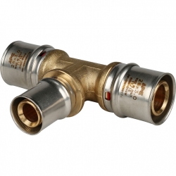 Тройник 26мм х 20мм х 26мм Stout пресс, для металлопластиковых труб