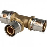 Тройник 32мм х 26мм х 26мм Stout пресс, для металлопластиковых труб