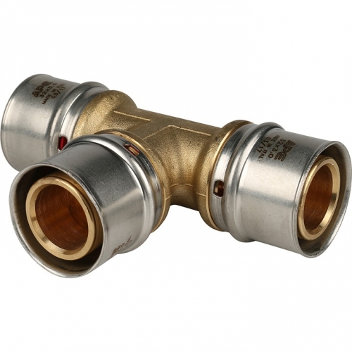 Тройник 32мм х 32мм х 32мм Stout пресс, для металлопластиковых труб купить в интернет магазине Санрай73