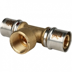 Тройник 26мм х 3/4"вр х 26мм Stout пресс, для металлопластиковых труб