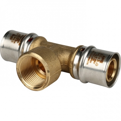 Тройник 26мм х 3/4"вр х 26мм Stout пресс, для металлопластиковых труб купить в интернет магазине Санрай73