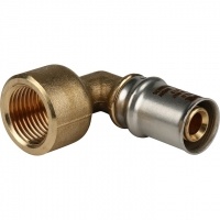 Угольник 16мм х 1/2"вр Stout пресс, для металлопластиковых труб