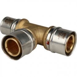 Тройник 32мм х 32мм х 26мм Stout пресс, для металлопластиковых труб