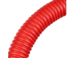 Труба гофрированная ПНД, цвет красный, наружным диаметром 32мм для труб 25мм STOUT 1м
