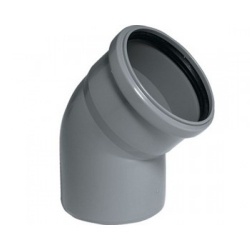 Отвод 110/87,5° канализационный Valfex
