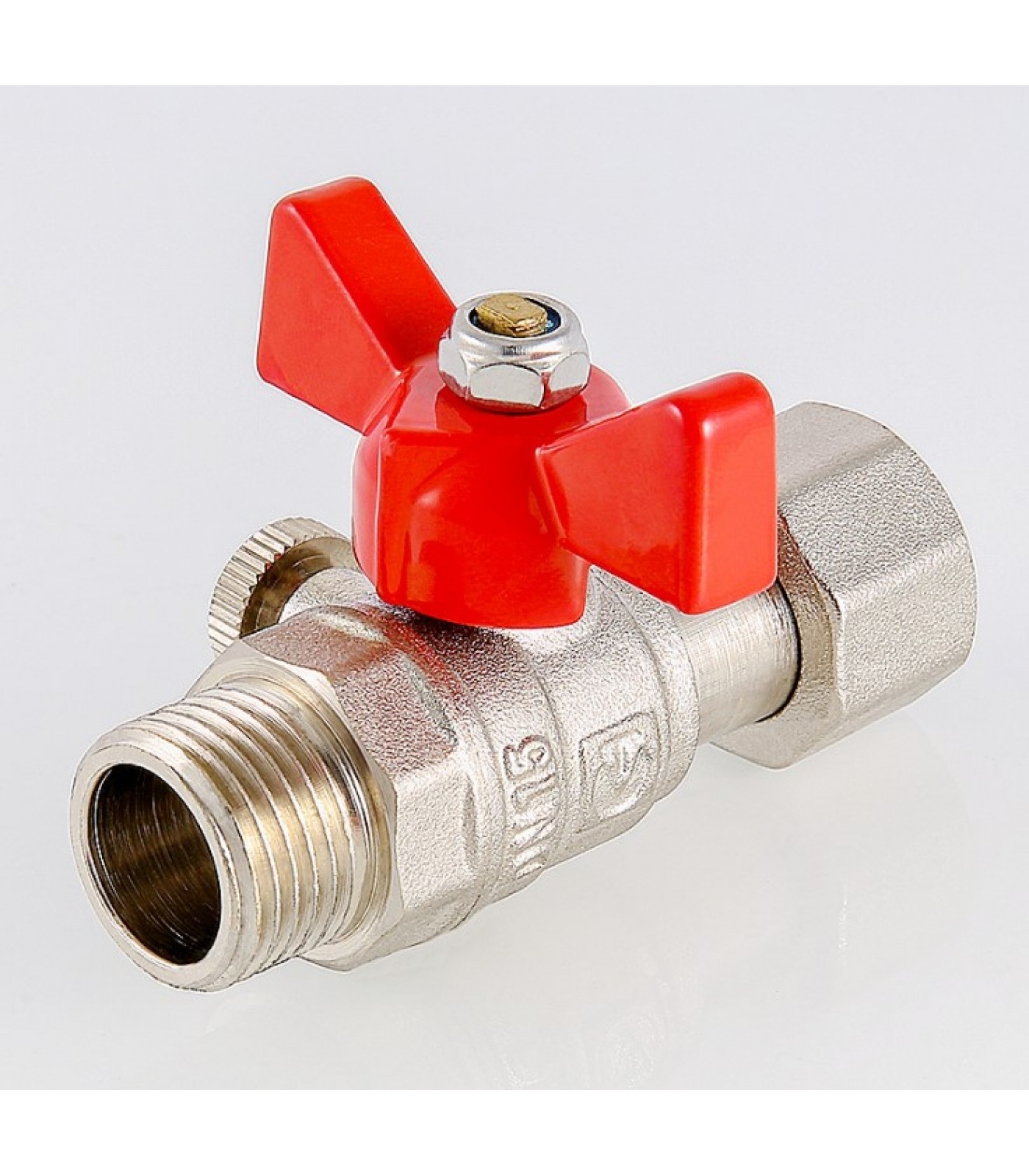 0402. Vt. 0402. Кран шаровой 1/2 вр/нр бабочка. 807.