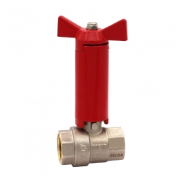 Кран шаровой с удлиненным штоком 1/2"ВР/ВР Vieir бабочка красная