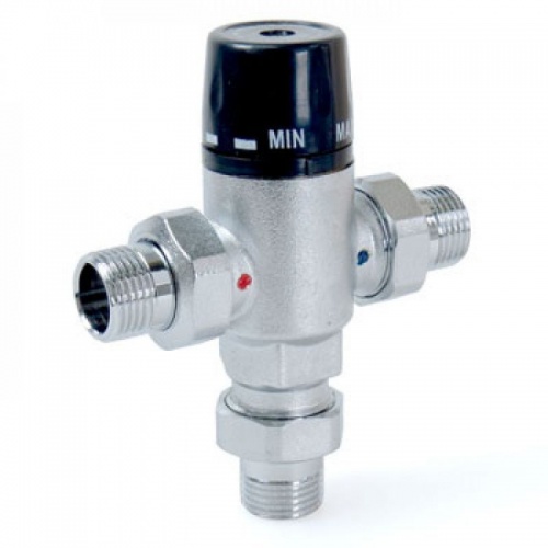 Термостатический смесительный клапан Vieir 1/2"нр, 35-60C, 1.47м3/ч  для ГВС купить в интернет магазине Санрай73