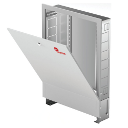 Шкаф коллекторный Wester ШРВ-1, до 2 выходов, встроенный с накладной дверцей