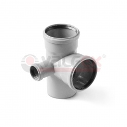 Крестовина 110x110x50/90° двухплоскостная левая канализационная Valfex