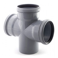 Крестовина 110x110x110/87,5° одноплоскостная канализационная Valfex