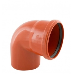 Отвод 160/90° канализационный наружный Valfex