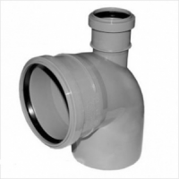 Отвод 110x50/87° фронт-вверх канализационный Valfex