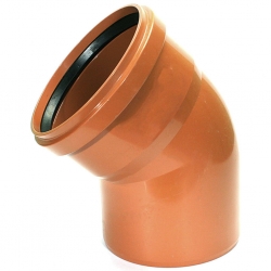 Отвод 160/45° канализационный наружный Valfex