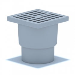 Трап вертикальный 110 (150х150) н/рег решетка пласт СУХОЙ TQ1210 ЭКОНОМ Ани Пласт