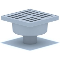 Трап вертикальный  50 (150х150) н/рег решетка пласт, СУХОЙ TQ5210 ЭКОНОМ Ани Пласт