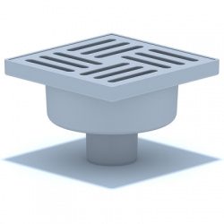 Трап вертикальный  50 (150х150) н/рег решетка пласт, СУХОЙ TQ5210 ЭКОНОМ Ани Пласт