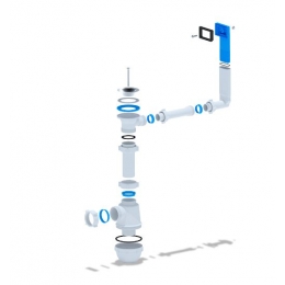 Сифон А0140S для мойки Ани с переливом