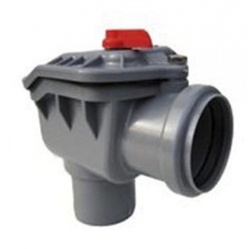 Клапан обратный канализационный 50, угловой с принудительным перекрытием купить в интернет магазине Санрай73