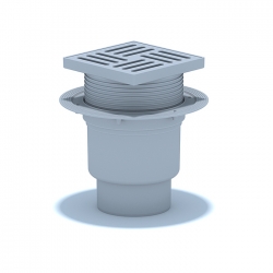 Трап вертикальный 110 (150х150) рег решетка пласт СУХОЙ ТQ1710 ЭКОНОМ АНИ Пласт