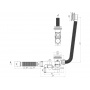 Сифон EC255GS для ванны Ани регулируемый, выпуск 40, Click-Clack, перелив, грибок-сетка, гибкая труб