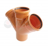 Крестовина 110х110х110х45° одноплоскостная для наружной канализации Valfex