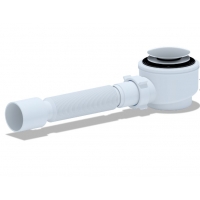 Сифон Е415CLS для душевого поддона 50*40 Сlick-Clack (сетка) с гофрой 40*50  АНИ пласт