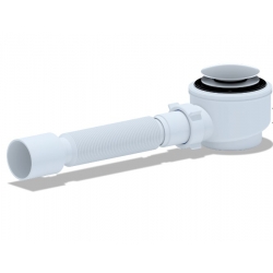 Сифон Е415CLS для душевого поддона 50*40 Сlick-Clack (сетка) с гофрой 40*50  АНИ пласт