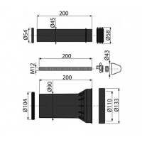 Комплект дополнительных принадлежностей для скрытой системы инсталляции унитазов AlcaPlast M900