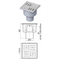 Трап вертикальный  50 (100х100) ТА5202 Ани Пласт