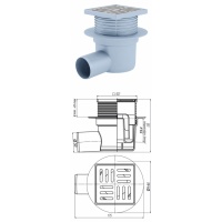 Трап горизонтальный  50 (100х100) TA5602 Ани Пласт