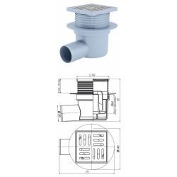 Трап горизонтальный  50 (100х100) TA5602 Ани Пласт