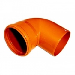 Отвод 110/90* канализационный наружный Valfex