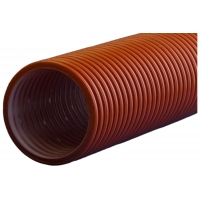 Труба 368/315 мм канализационная наружная двухслойная гофра SN8 6 м с перфорацией 120˚ без раструба