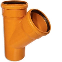 Тройник 160х160/45° канализационный наружный Valfex