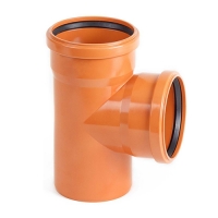 Тройник 160х160/90° канализационный наружный Valfex