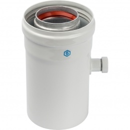 Конденсатосборник горизонтальный DN60/100, п/м уплотнения в компл. с лого. STOUT