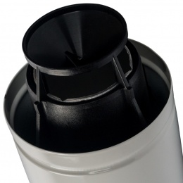 Дымоход коаксиальный STOUT 60/100, конечный участок 830 горизонт. проход с пласт. оголовком